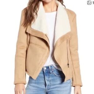 BB Dakota Cream and Tan Teddy Jacket
